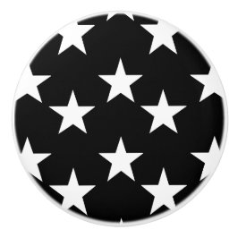 Keramiska knoppar för svartvitt stjärnamönster