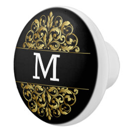 Keramiska knutar av monogram Elegant Knopp