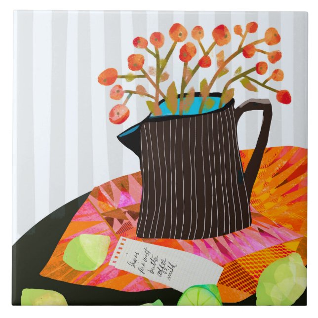 Keramiska köksbrickor av Grenar Kakelplatta (Framsidan)