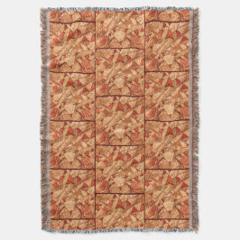 Keramiska med rödfärgad vulkanisk sten teckning filt