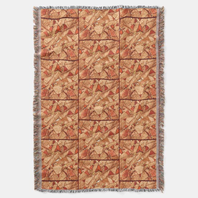 Keramiska med rödfärgad vulkanisk sten teckning filt (Framsidan Vertikal)