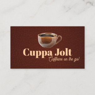 Keramiska Mugg i kaffe Visitkort