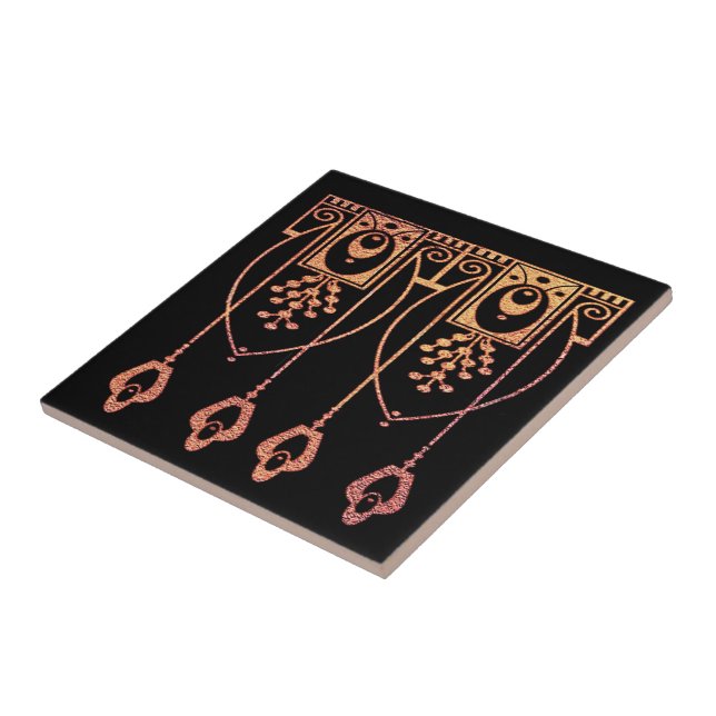 Keramiska plattan Art nouveau (stil 1) Kakelplatta (Sidan)