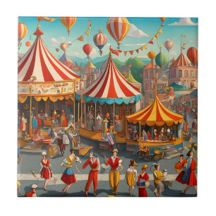 Keramiska plattan Circus Parad Kakelplatta