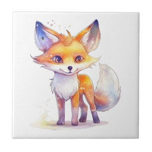 Keramiska plattan Cute Baby Fox Kakelplatta