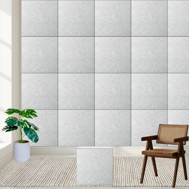 Keramiska plattan elegant Glitter Gnistra Kakelplatta (Elegant Silver Glitter Sparkle Ceramic Tile)