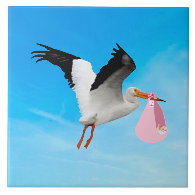 Keramiska plattan för leverans från flicka kakelplatta (Framsidan)