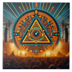Keramiska plattan för musikfestival kakelplatta