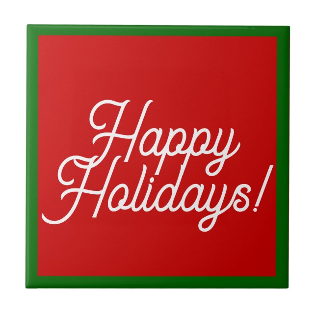 Keramiska plattan glad helg kakelplatta (Framsidan)