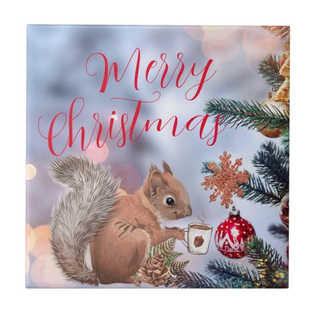 Keramiska plattan god jul kakelplatta (Framsidan)