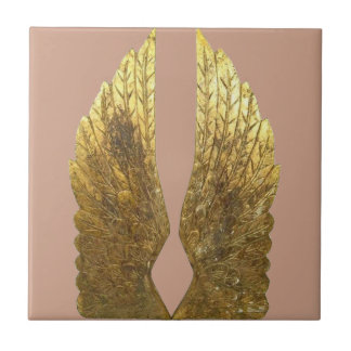Keramiska plattan guld Angel Vingar Kakelplatta