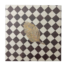 Keramiska plattan Guld Löv Diamond