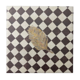 Keramiska plattan Guld Löv Diamond Kakelplatta