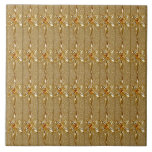 Keramiska plattan i guld Ornate Blommigt Kakelplatta<br><div class="desc">Snygg keramik Tile för Blommigt i Guld Ornate</div>