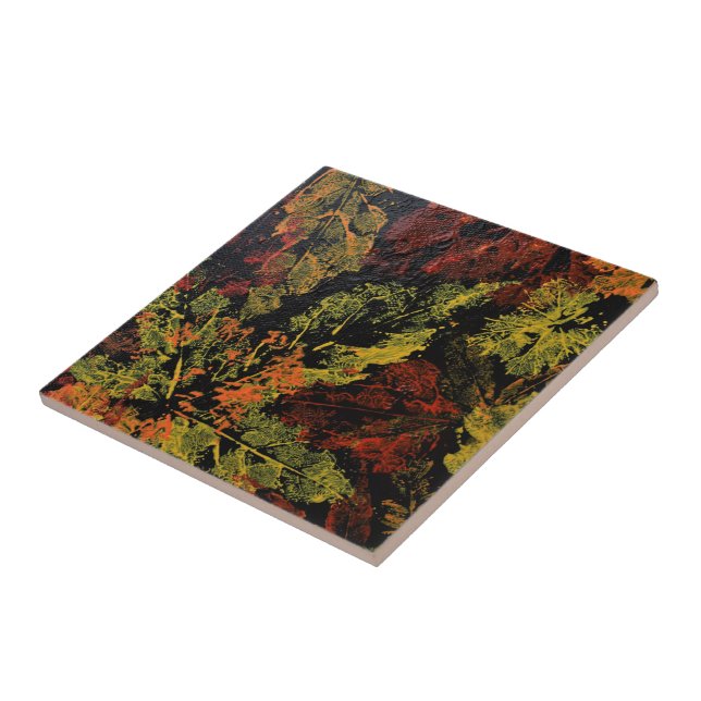 Keramiska plattan i Höst löv Kakelplatta (Sidan)