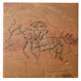Keramiska plattan i Southwest Petroglyph Kakelplatta