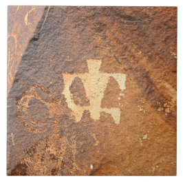 Keramiska plattan i Southwest Petroglyph Kakelplatta