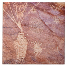 Keramiska plattan i Southwest Petroglyph
