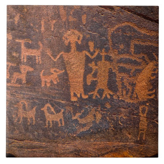 Keramiska plattan i Southwest Petroglyph Kakelplatta
