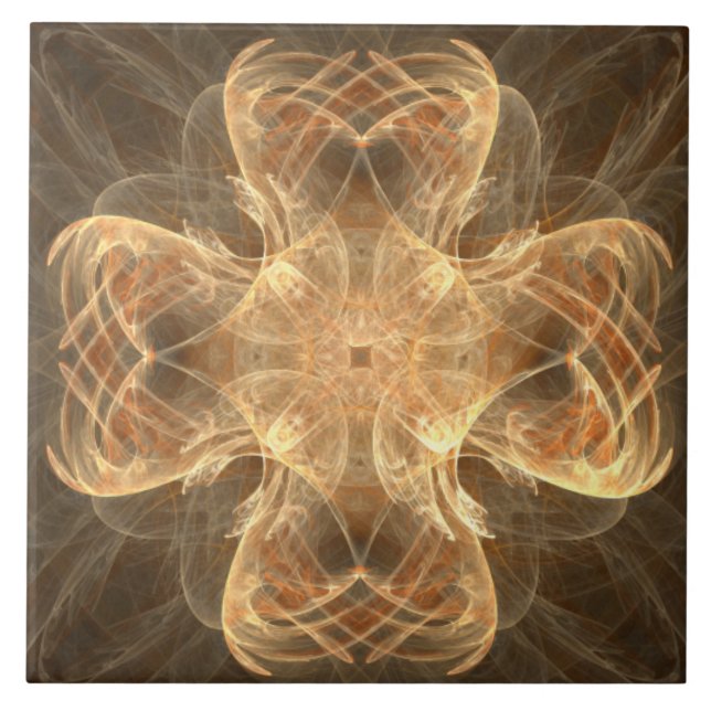 Keramiska plattan Kor II Mönster (Golden Celtic) Kakelplatta (Framsidan)