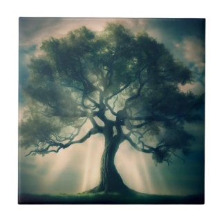 Keramiska plattan livets träd I Kakelplatta