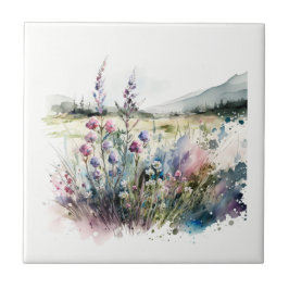 Keramiska plattan Nature Stil Fält Flowers Ceramic Kakelplatta