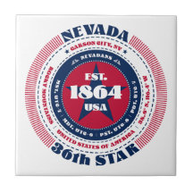 Keramiska plattan Red, White och Blue Nevada