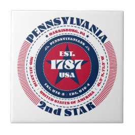Keramiska plattan Red, White och Blue Pennsylvania Kakelplatta