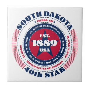 Keramiska plattan Red, White och Blue South Dakota Kakelplatta