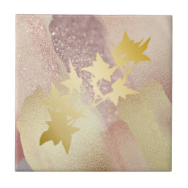 Keramiska plattan ro, Guld (4,25 x 4,25 tum) Kakelplatta