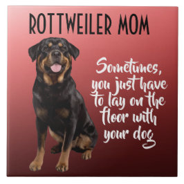 Keramiska plattan Rottweiler Mamma Kakelplatta