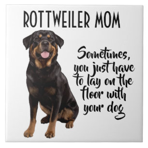 Keramiska plattan Rottweiler Mamma Kakelplatta