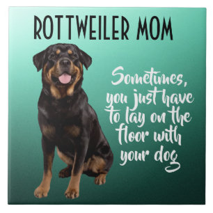 Keramiska plattan Rottweiler Mamma Kakelplatta