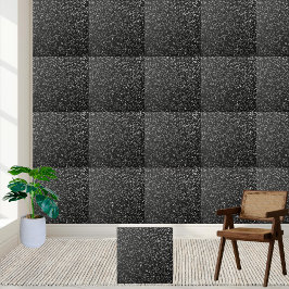 Keramiska plattan Sleek Black Silver Golv Kakelplatta