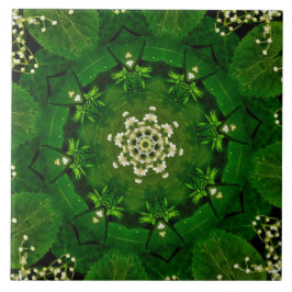 Keramiska plattan vår Löv och Flowers Kakelplatta