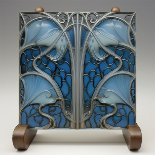 Keramiska plattan vid Oceanic Grace Art nouveau Kakelplatta