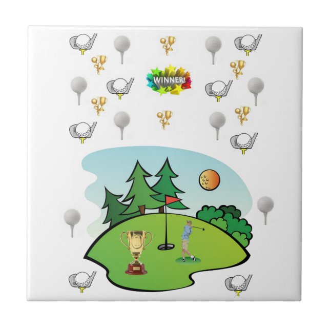 Keramiska plattgolf kakelplatta (Framsidan)