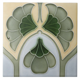 Keramiska plattor - Antique Art nouveau Blommigt G Kakelplatta