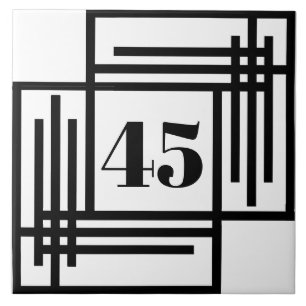 Keramiska plattor - Art Deco House/Apartment Numbe Kakelplatta