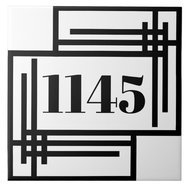 Keramiska plattor - Art Deco House/Apartment Numbe Kakelplatta (Framsidan)