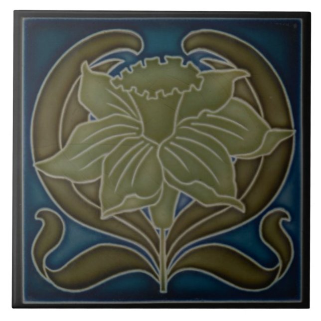 Keramiska plattor - Art nouveau enkla dil Kakelplatta (Framsidan)