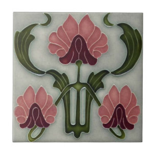 Keramiska plattor - Art nouveau Vintage Tile Kakelplatta