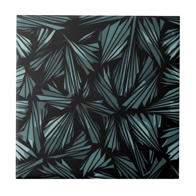 Keramiska plattor av abstrakt, krossat glasblått M Kakelplatta (Framsidan)