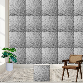 Keramiska plattor av Silver, texturerad metall Kakelplatta