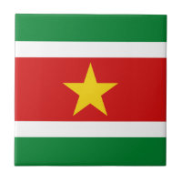 Keramiska plattor av Surinam Flagga