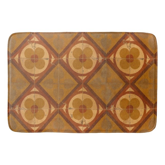 Keramiska plattor av traditionell geometrisk Blomm Badrumsmatta (Framsidan)
