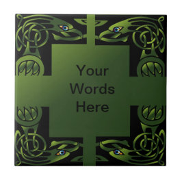 Keramiska plattor av typen Celtic Knot Bird Design Kakelplatta