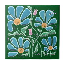 Keramiska plattor av vintage Glass Stil