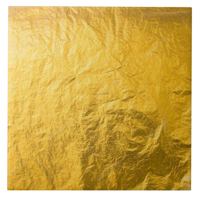 Keramiska plattor - Blank guldlöv Kakelplatta (Framsidan)