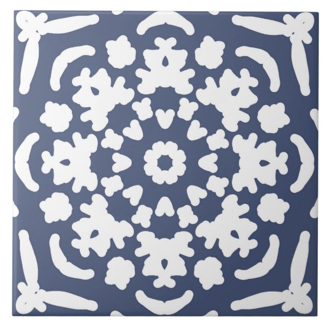 Keramiska plattor, en elegant-grått och vit design kakelplatta (Framsidan)